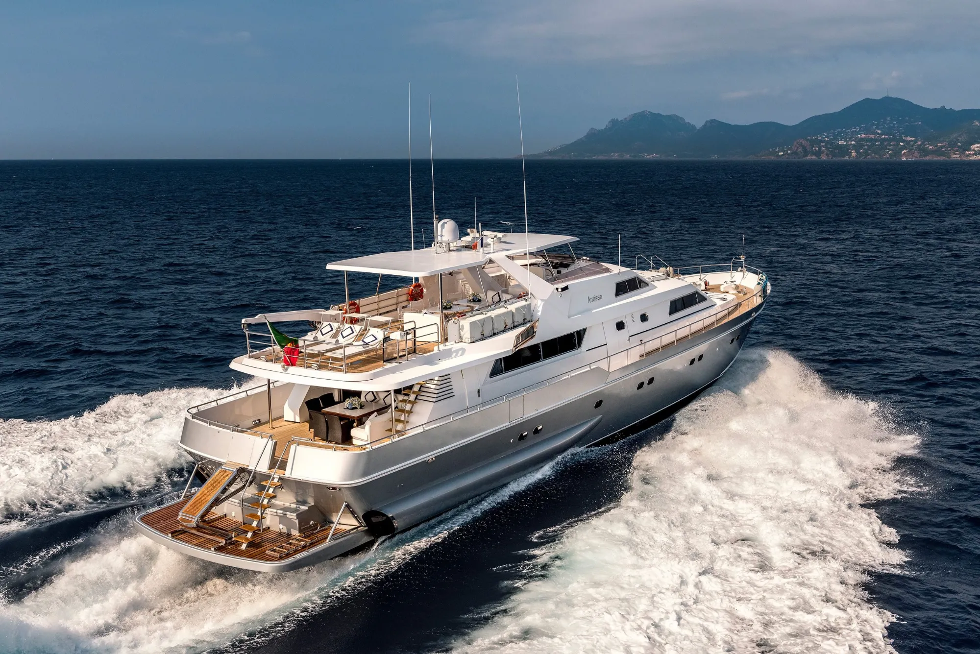Antisan 33m Spertini Alalunga motor yacht charter French Riviera photo 04