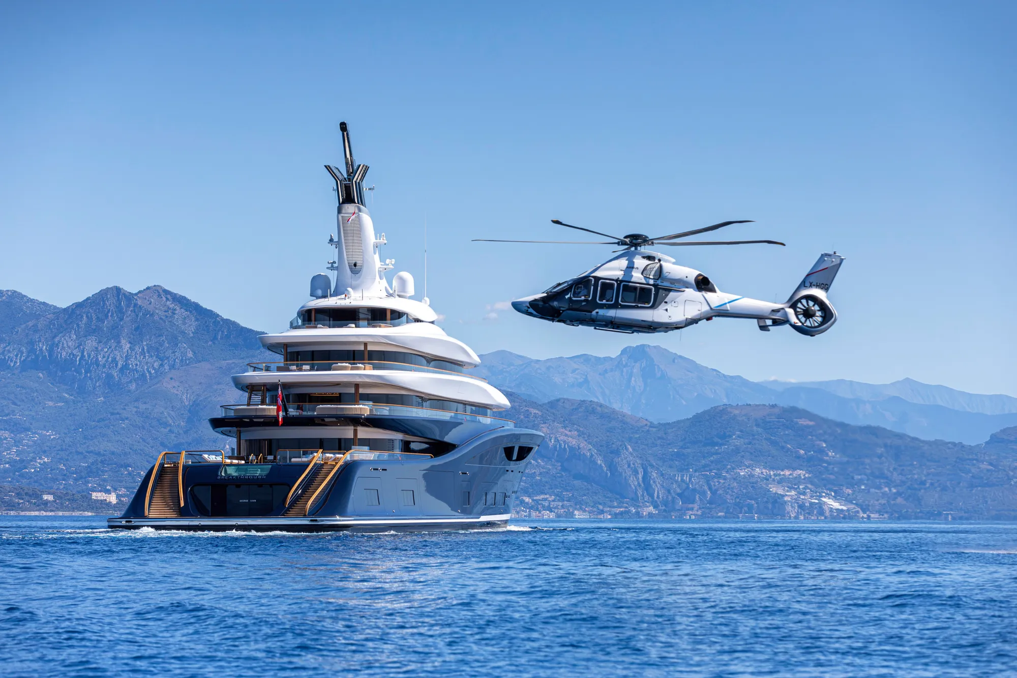 Breakthrough 118.8m Feadship motor yacht charter Mediterranean photo 01
