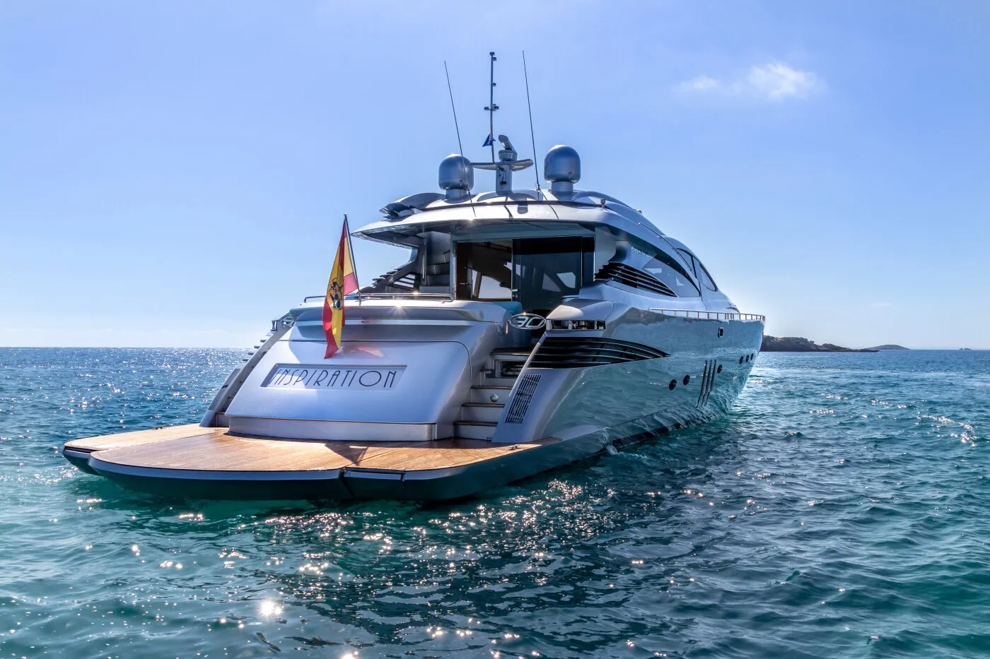 Inspiration 27.42m Pershing motor yacht charter Ibiza photo 03