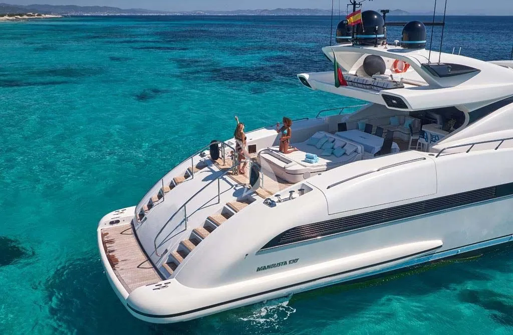 Mrs Grey 39.5m Mangusta motor yacht charter Ibiza photo 04